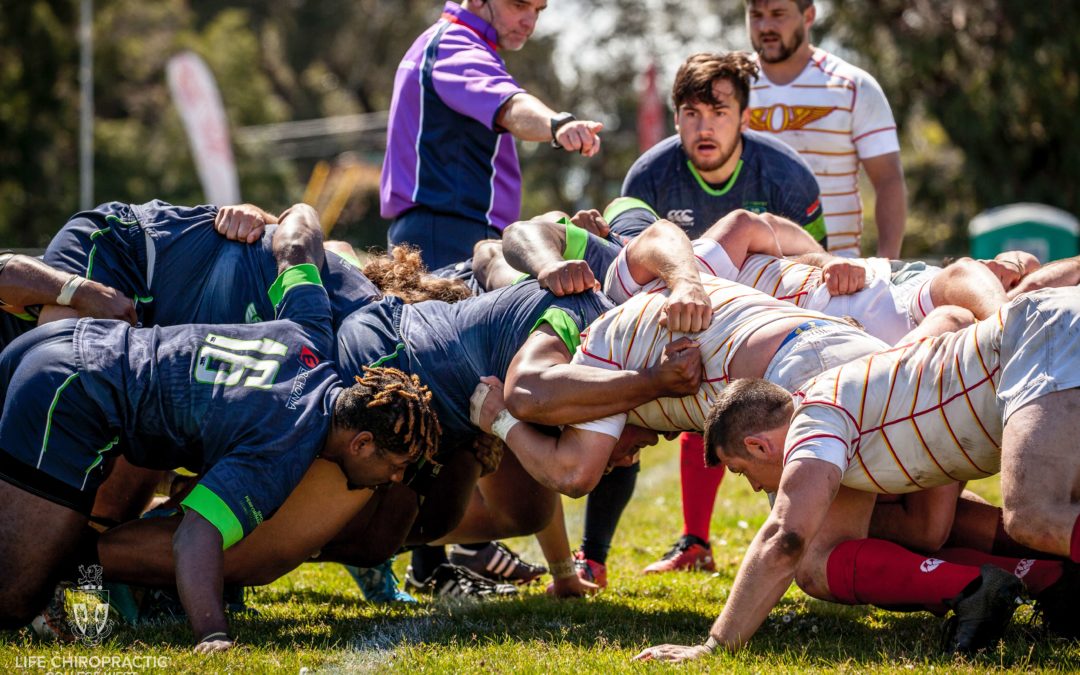 Photo of Life West scrum against Olympic Club
